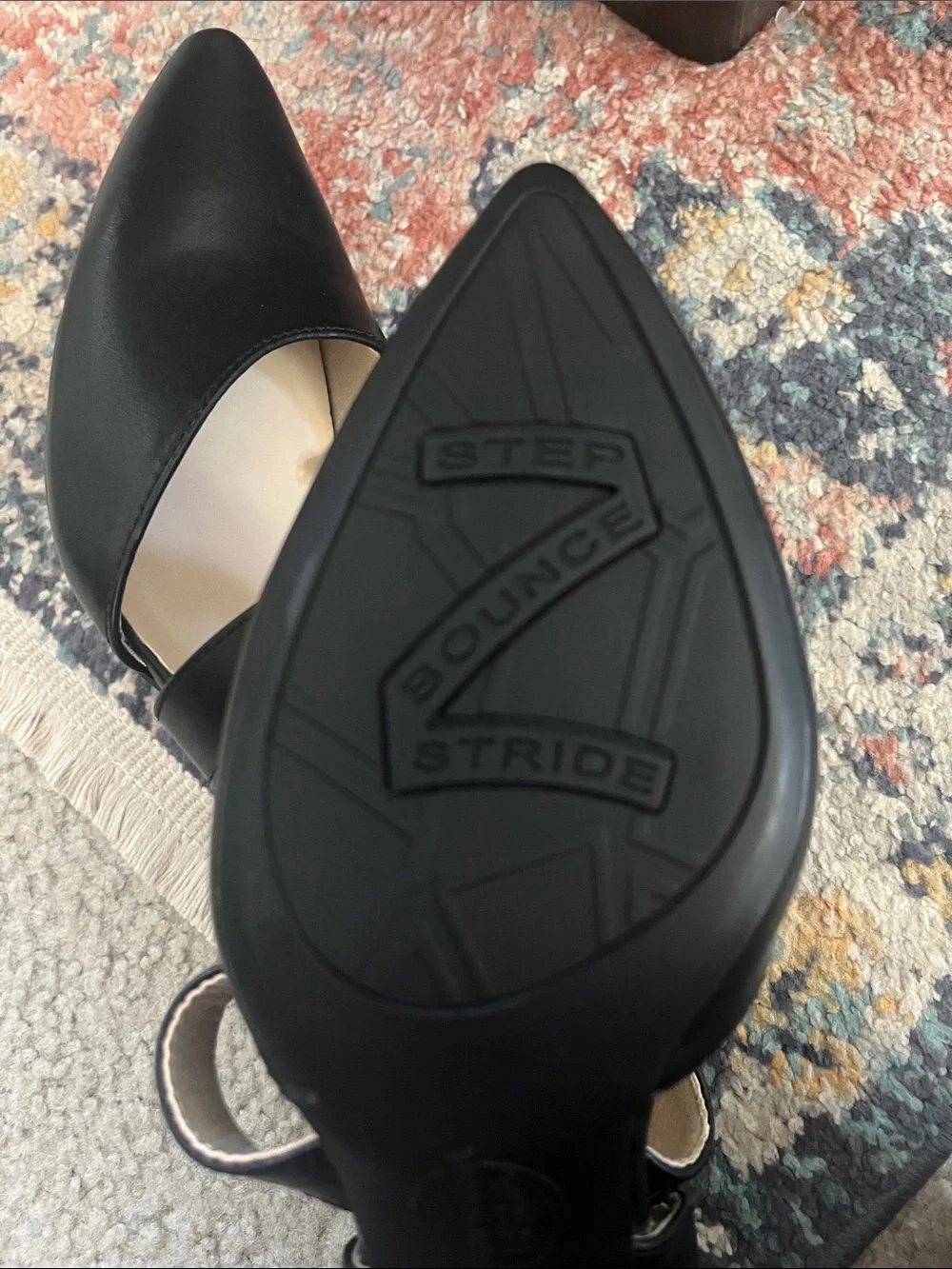 New Black Pointed Mary Jane Heels